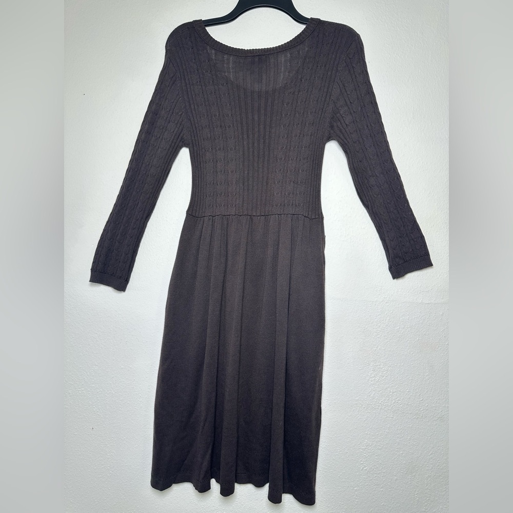Rabbit Rabbit Rabbit Dark Brown Long Sleeve Dress With Pockets in Size M - Picture 3 of 15